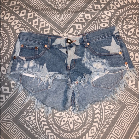 One Teaspoon Bonita Star Print Denim 
